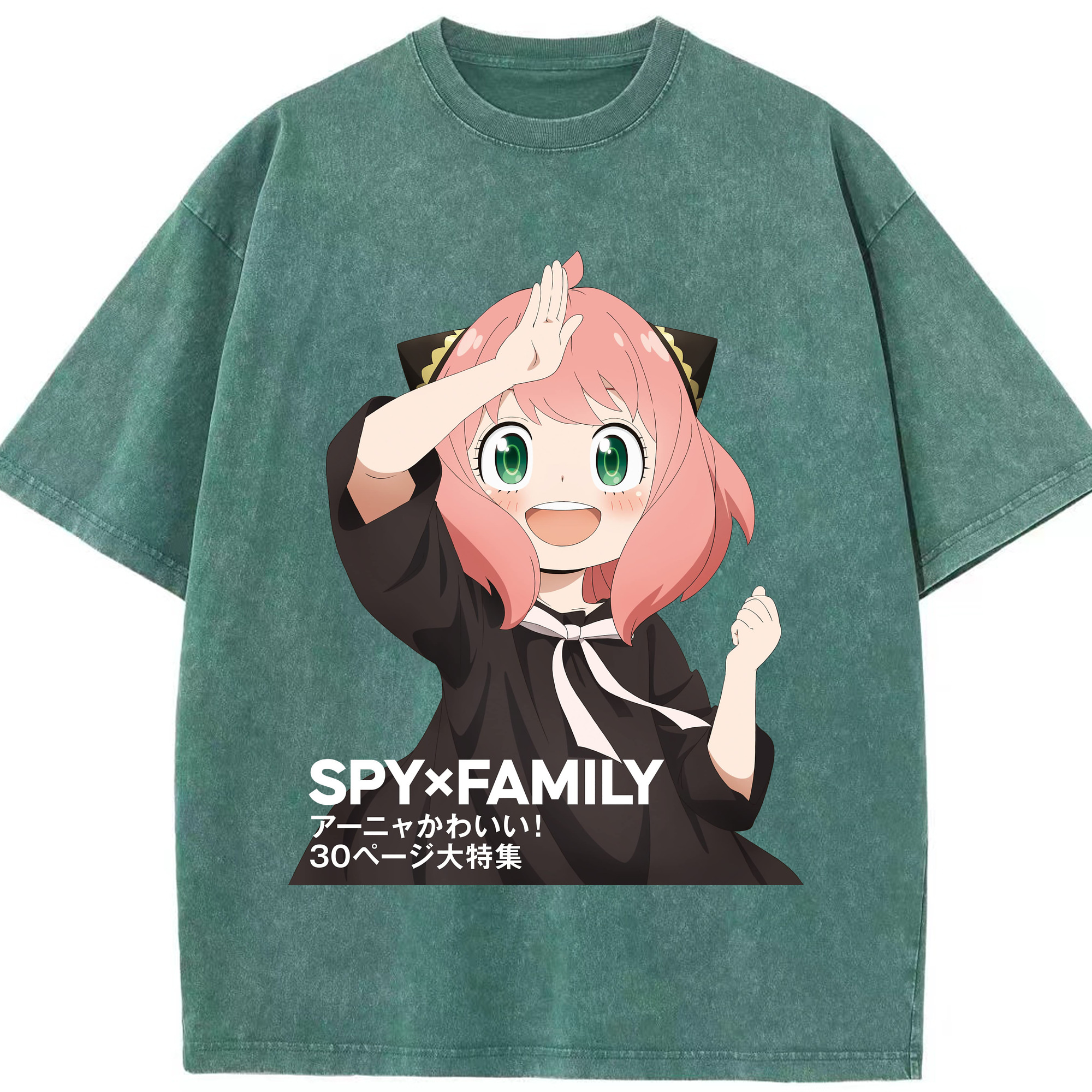 （画像用） SPY×FAMILY间谍家家酒 綿100% ヴィンテージ風 半袖Tシャツ（フロントプリント）